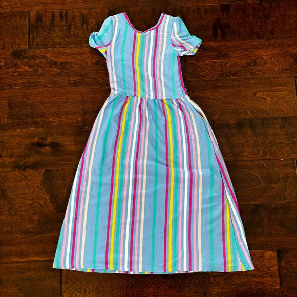Dot Dot Smiles Girls 3t 4t Short Sleeve Striped Dress - Picture 6 of 6